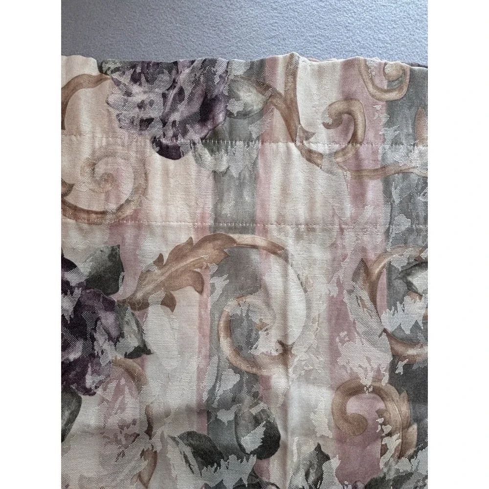 3 Vintage Croscill Chambord Cassis Purple Amethyst Lined Ascot Tassel Valances